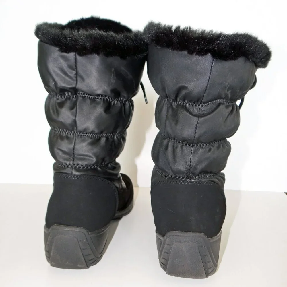KHOMBU Anne Waterproof Boots Black Size 7 M Women's Winter / Snow Boots